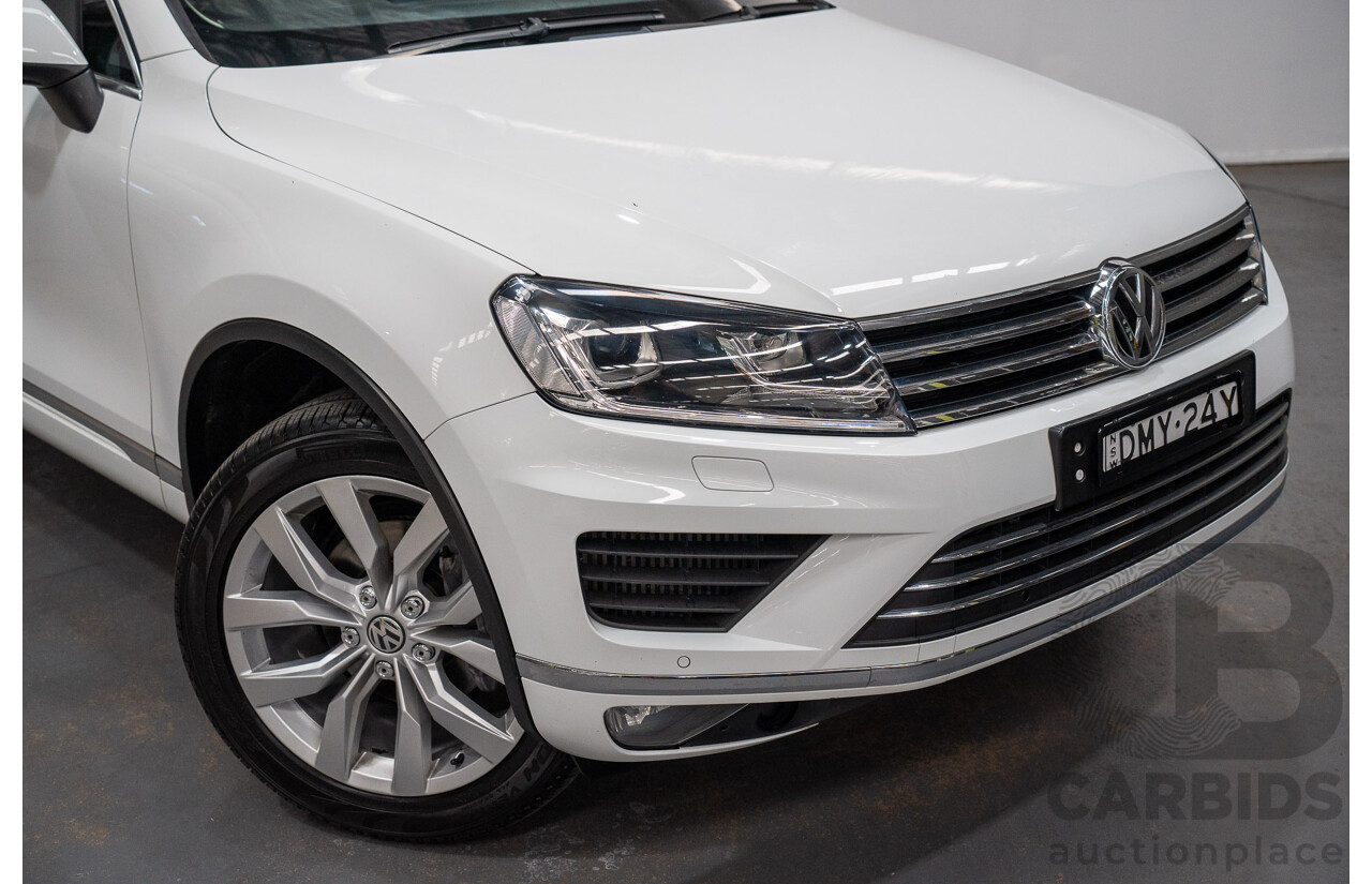 05/2017 Volkswagen Touareg V6 (AWD) 7P MY17 4D Wagon Pure White Turbo Diesel 3.0L