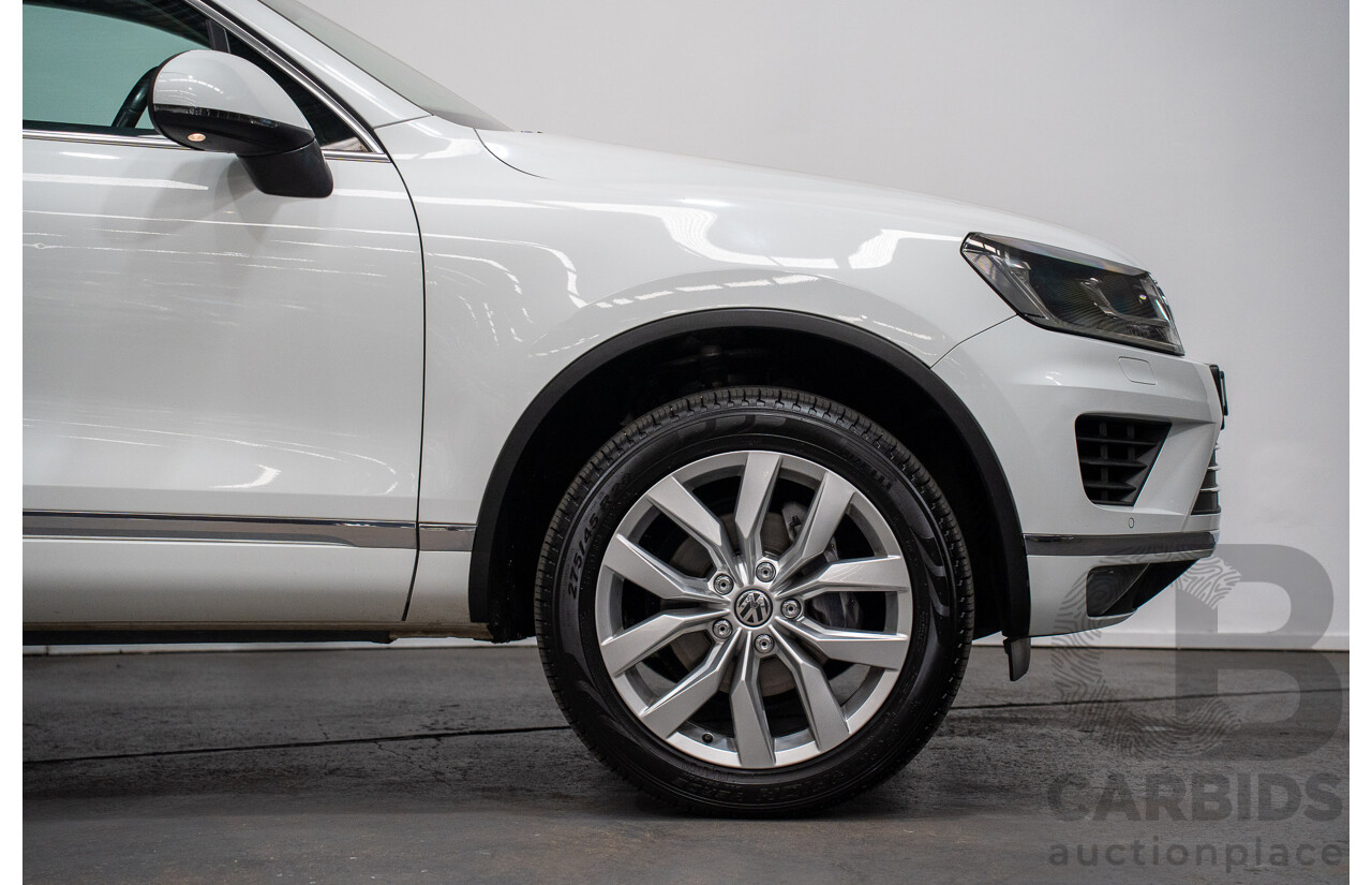 05/2017 Volkswagen Touareg V6 (AWD) 7P MY17 4D Wagon Pure White Turbo Diesel 3.0L