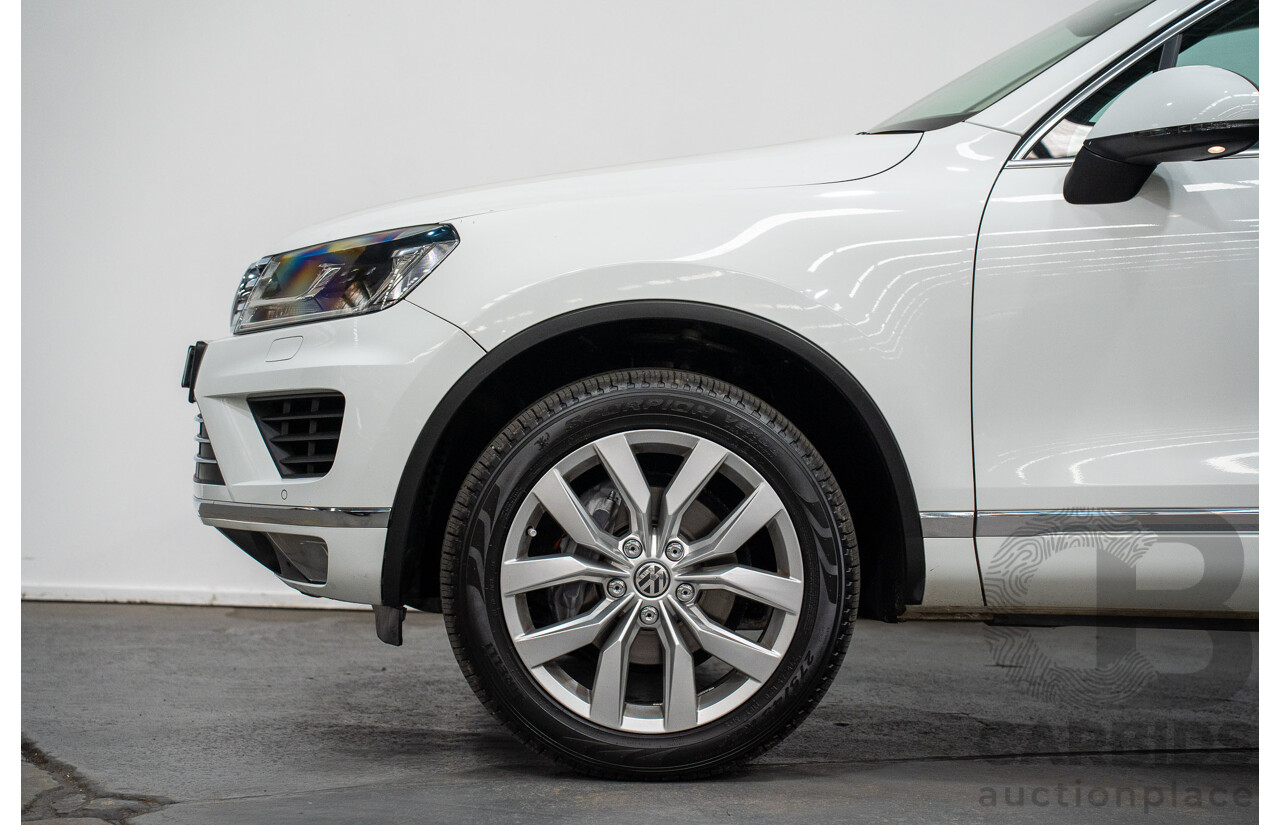 05/2017 Volkswagen Touareg V6 (AWD) 7P MY17 4D Wagon Pure White Turbo Diesel 3.0L