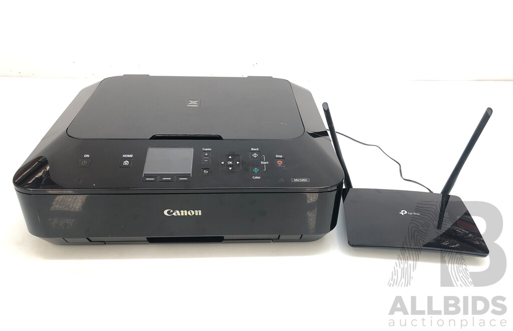 Canon MG5460 Multifunction Inkjet Printer and TP-Link 300 Mbps Wireless N 4G LTE Router