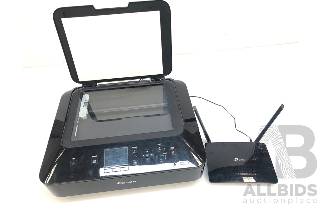 Canon MG5460 Multifunction Inkjet Printer and TP-Link 300 Mbps Wireless N 4G LTE Router