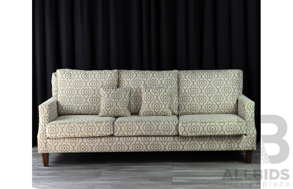 Modern Fabric Three Seater Lounge