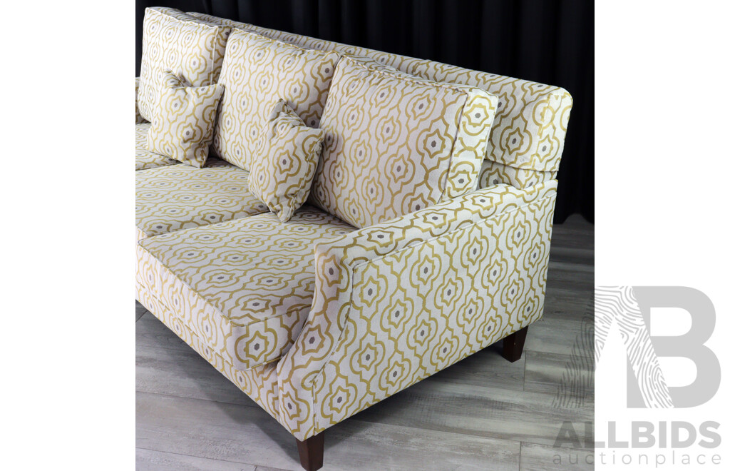 Modern Fabric Three Seater Lounge