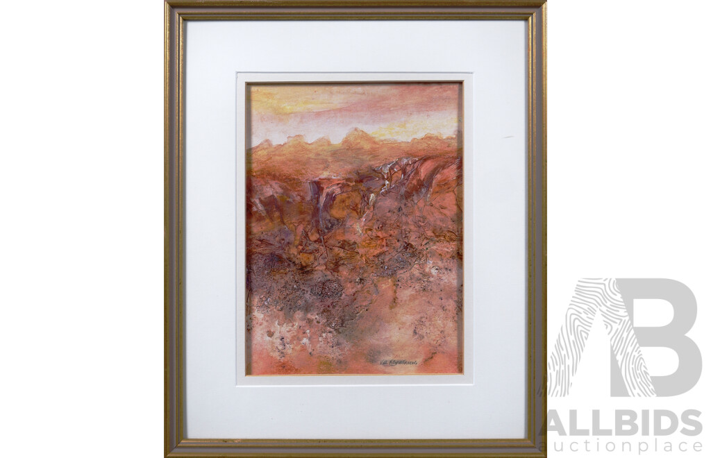 Val Fitzpatrick, (20th Century, Australian, Died 2023), Ancient Mungo, Mixed Media, 49 x 40 cm (frame)