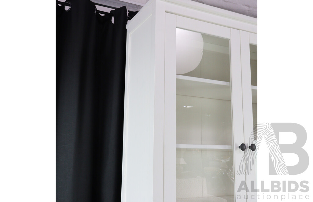 Ikea Glass Front Display Cabinet with Three Drawers