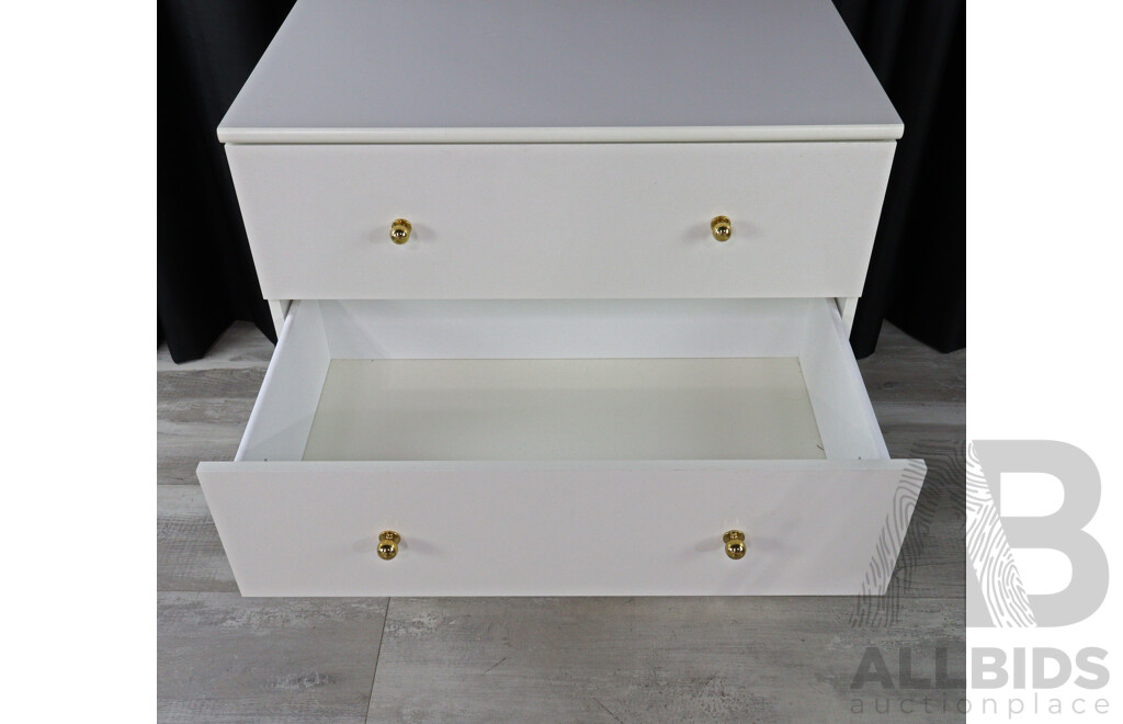 Pair of Melamine Three Drawer Chests