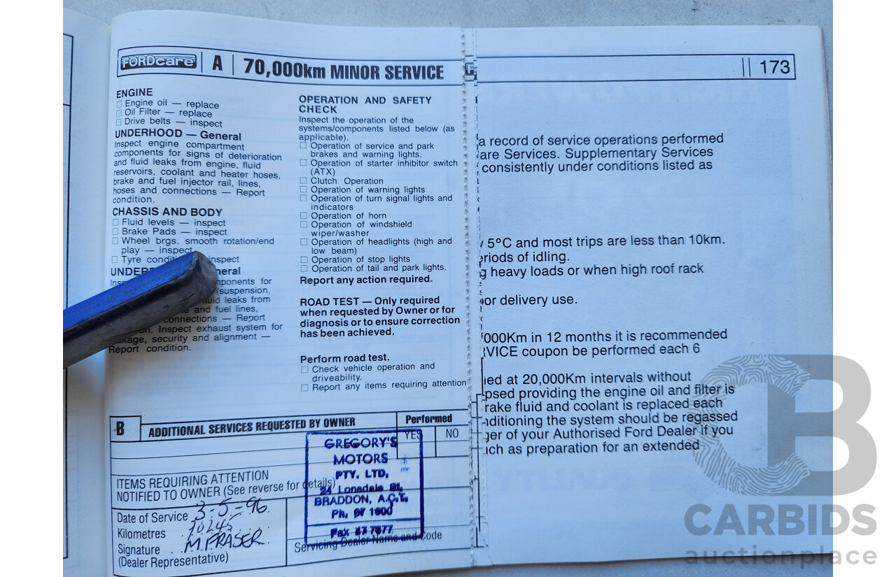 2/1991 Ford Laser GL KF 4d Sedan White 1.6L