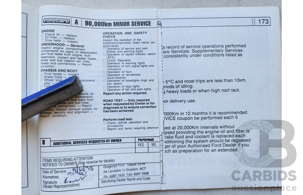 2/1991 Ford Laser GL KF 4d Sedan White 1.6L