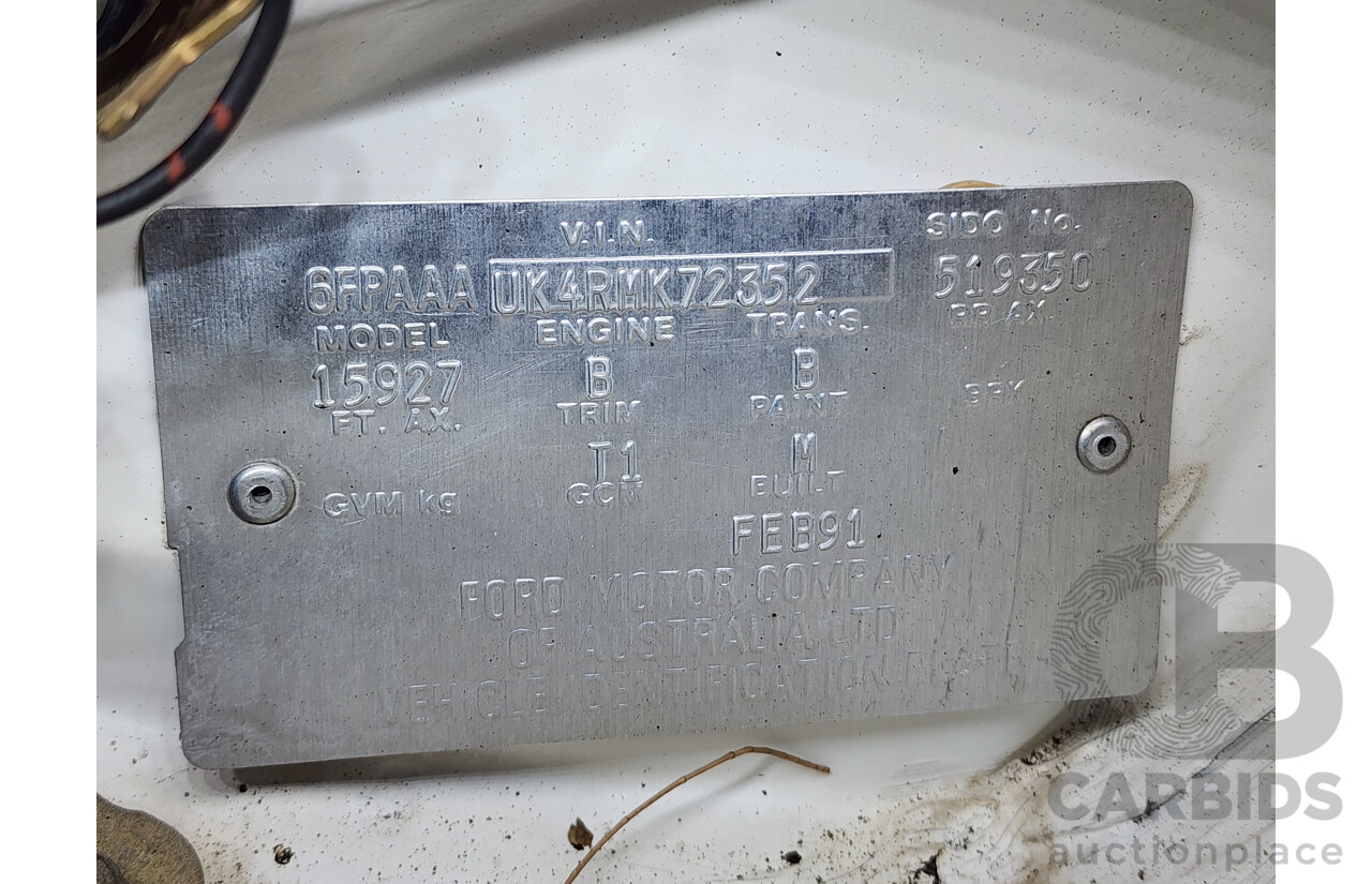 2/1991 Ford Laser GL KF 4d Sedan White 1.6L