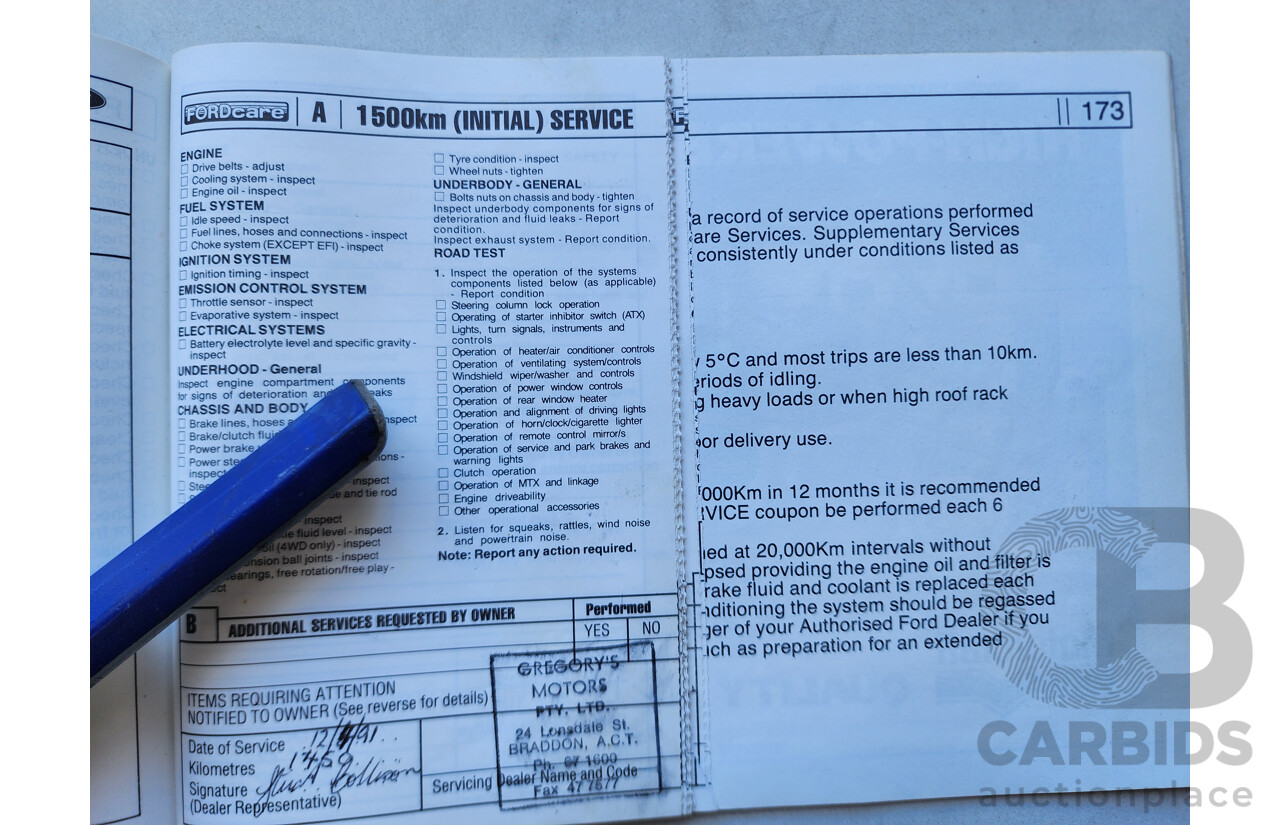 2/1991 Ford Laser GL KF 4d Sedan White 1.6L