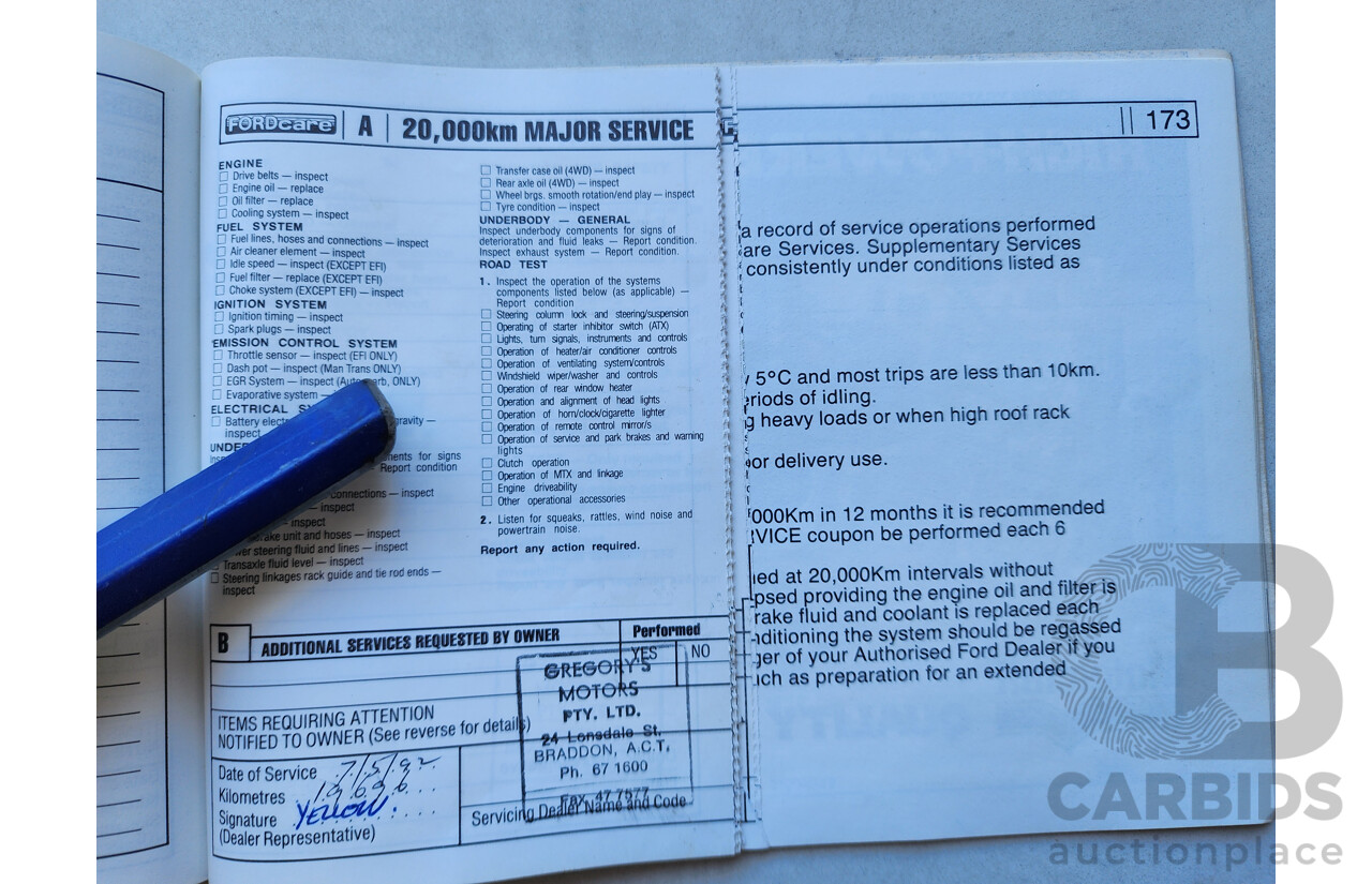 2/1991 Ford Laser GL KF 4d Sedan White 1.6L