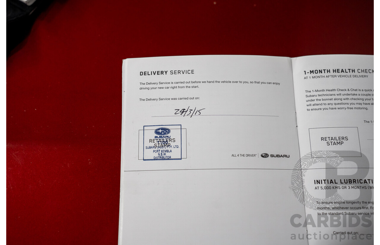 3/2015 Subaru Outback (AWD) 2.5i MY15 4d Wagon Venetian Red 2.5L