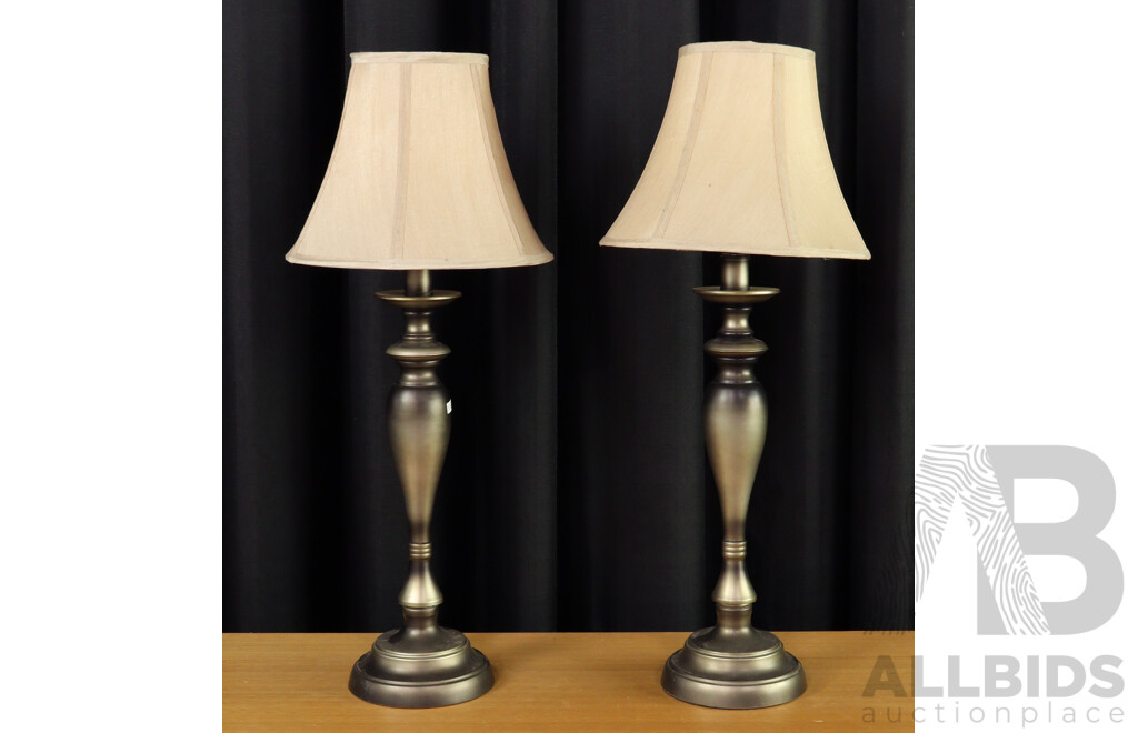 Pair of Modern Metal Table Lamps