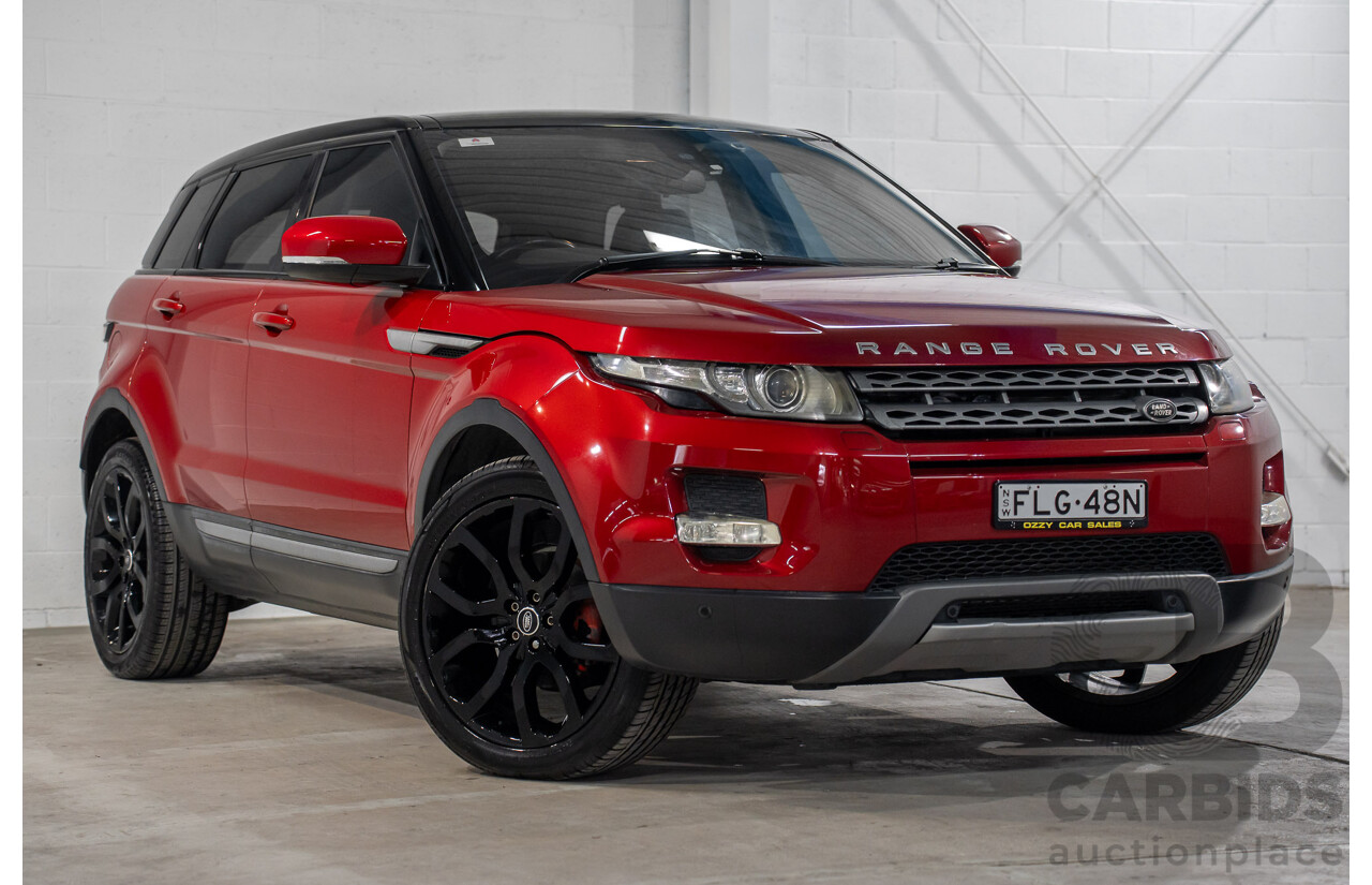 6/2013 Range Rover Evoque TD4 Pure LV MY13 5d Wagon Firenze Red Metallic/Santorini Black Roof Turbo Diesel 2.2L
