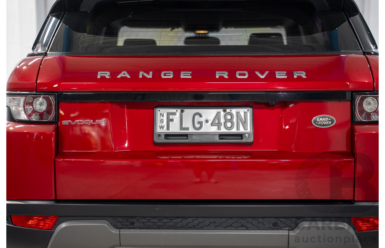 6/2013 Range Rover Evoque TD4 Pure LV MY13 5d Wagon Firenze Red Metallic/Santorini Black Roof Turbo Diesel 2.2L
