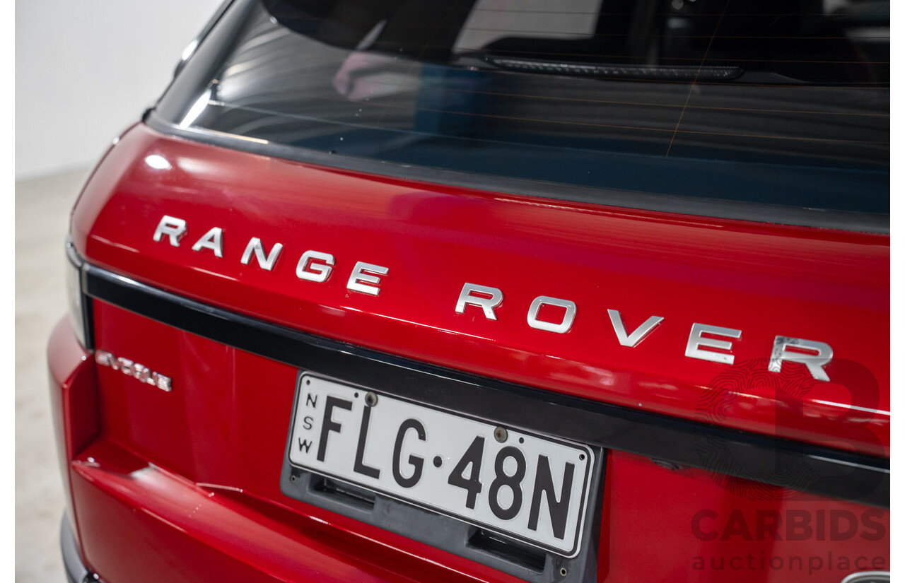 6/2013 Range Rover Evoque TD4 Pure LV MY13 5d Wagon Firenze Red Metallic/Santorini Black Roof Turbo Diesel 2.2L