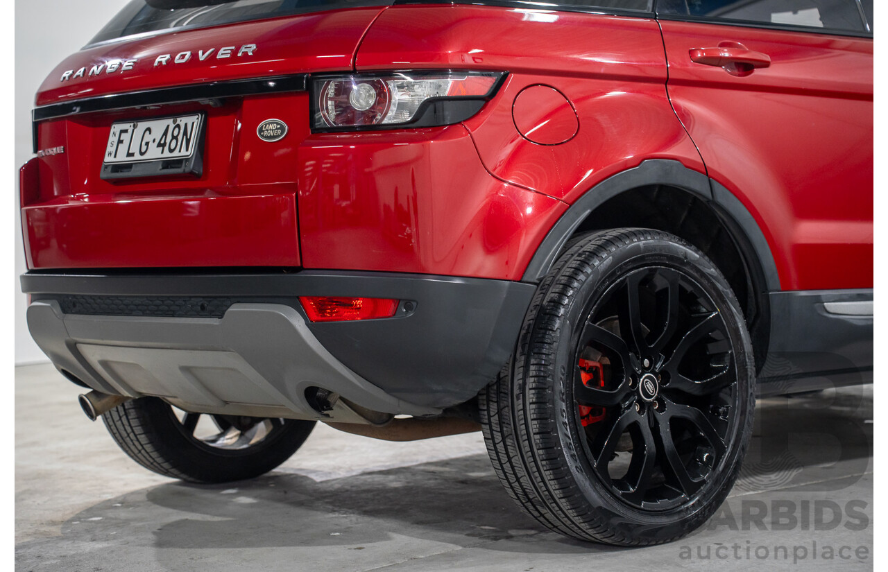 6/2013 Range Rover Evoque TD4 Pure LV MY13 5d Wagon Firenze Red Metallic/Santorini Black Roof Turbo Diesel 2.2L