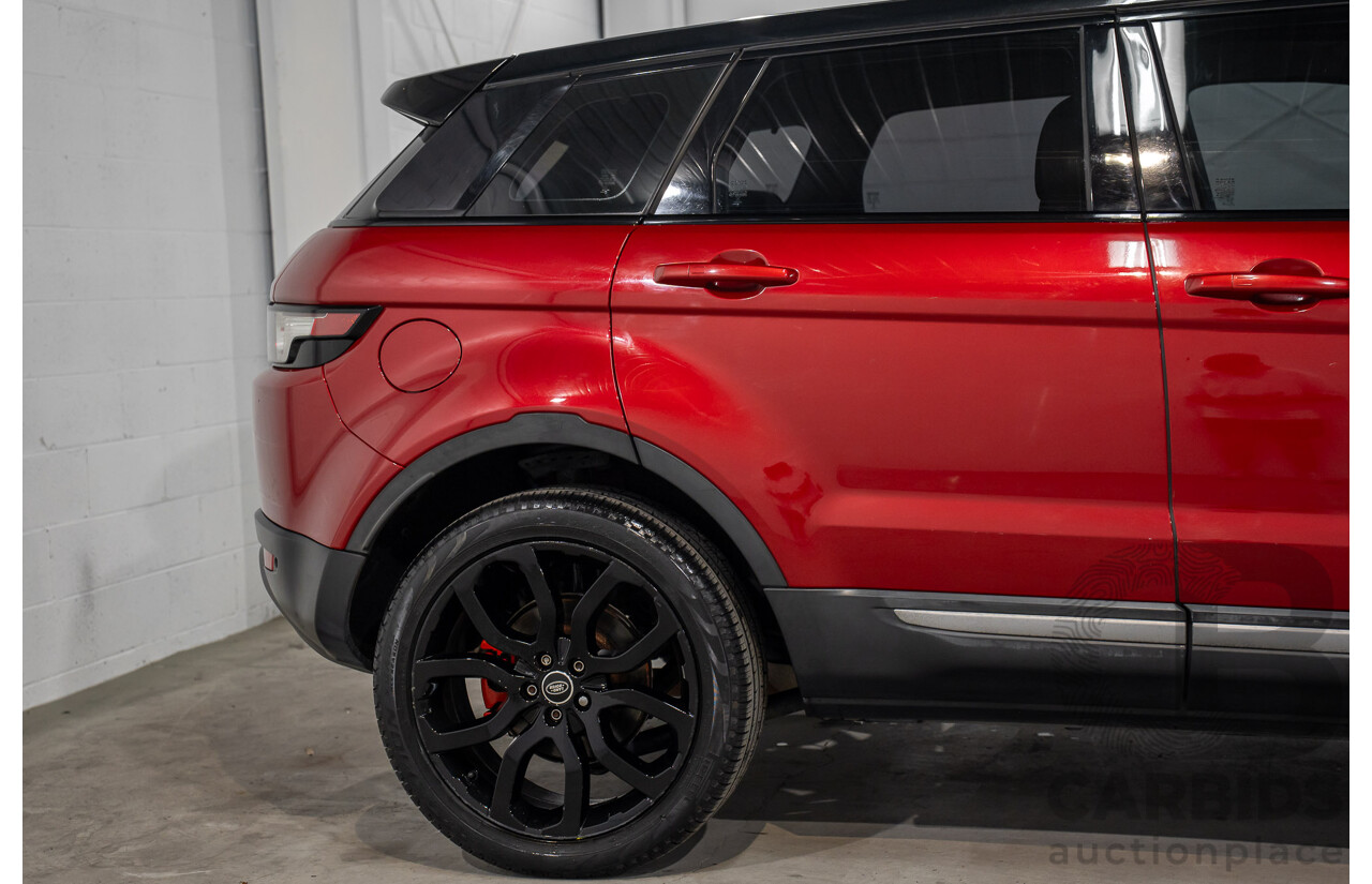 6/2013 Range Rover Evoque TD4 Pure LV MY13 5d Wagon Firenze Red Metallic/Santorini Black Roof Turbo Diesel 2.2L