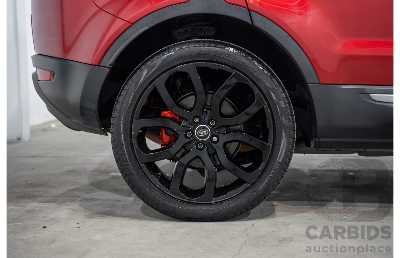 6/2013 Range Rover Evoque TD4 Pure LV MY13 5d Wagon Firenze Red Metallic/Santorini Black Roof Turbo Diesel 2.2L