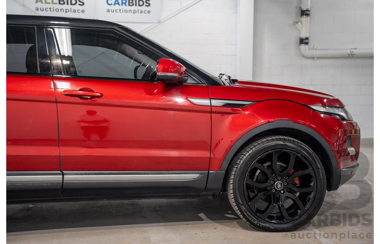 6/2013 Range Rover Evoque TD4 Pure LV MY13 5d Wagon Firenze Red Metallic/Santorini Black Roof Turbo Diesel 2.2L
