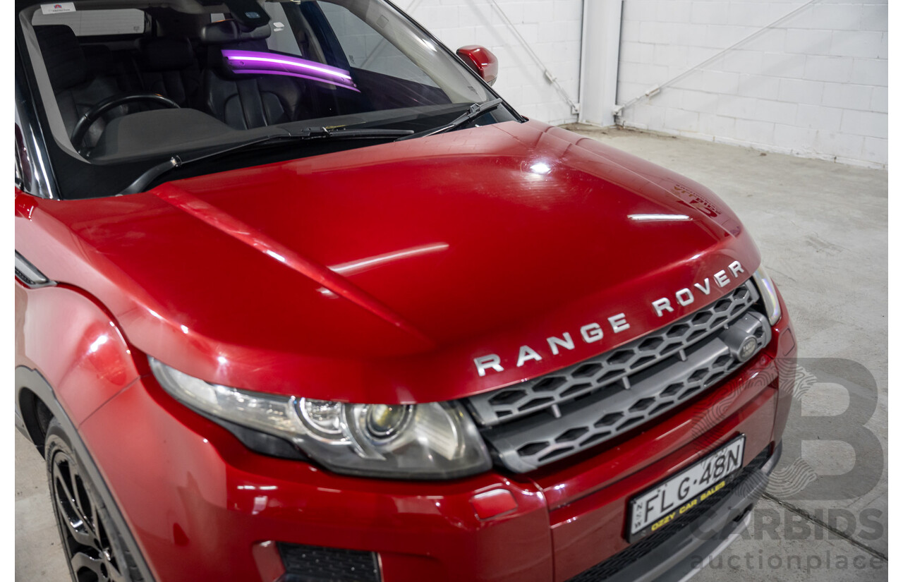 6/2013 Range Rover Evoque TD4 Pure LV MY13 5d Wagon Firenze Red Metallic/Santorini Black Roof Turbo Diesel 2.2L