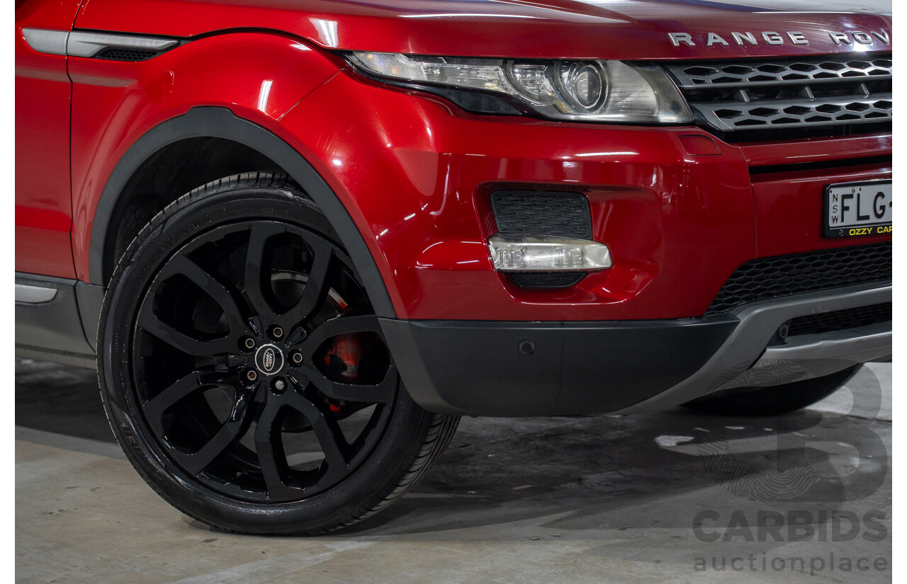 6/2013 Range Rover Evoque TD4 Pure LV MY13 5d Wagon Firenze Red Metallic/Santorini Black Roof Turbo Diesel 2.2L