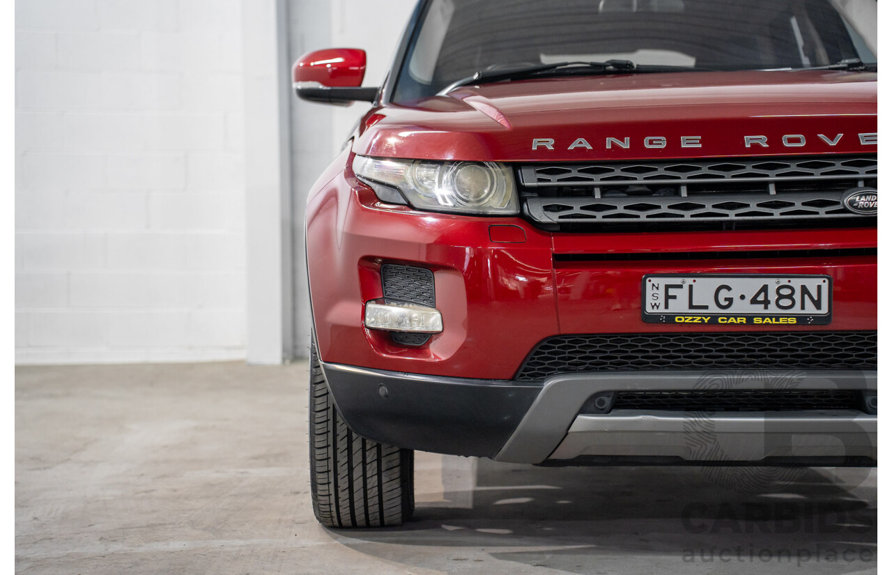 6/2013 Range Rover Evoque TD4 Pure LV MY13 5d Wagon Firenze Red Metallic/Santorini Black Roof Turbo Diesel 2.2L
