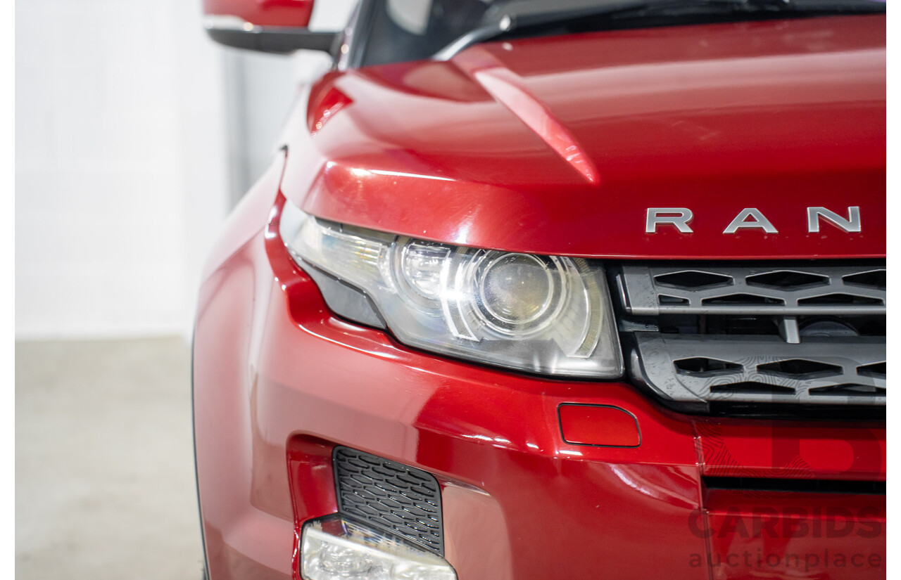 6/2013 Range Rover Evoque TD4 Pure LV MY13 5d Wagon Firenze Red Metallic/Santorini Black Roof Turbo Diesel 2.2L
