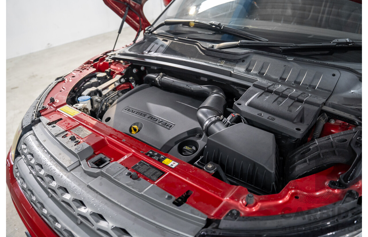 6/2013 Range Rover Evoque TD4 Pure LV MY13 5d Wagon Firenze Red Metallic/Santorini Black Roof Turbo Diesel 2.2L