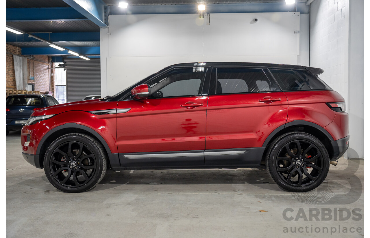 6/2013 Range Rover Evoque TD4 Pure LV MY13 5d Wagon Firenze Red Metallic/Santorini Black Roof Turbo Diesel 2.2L