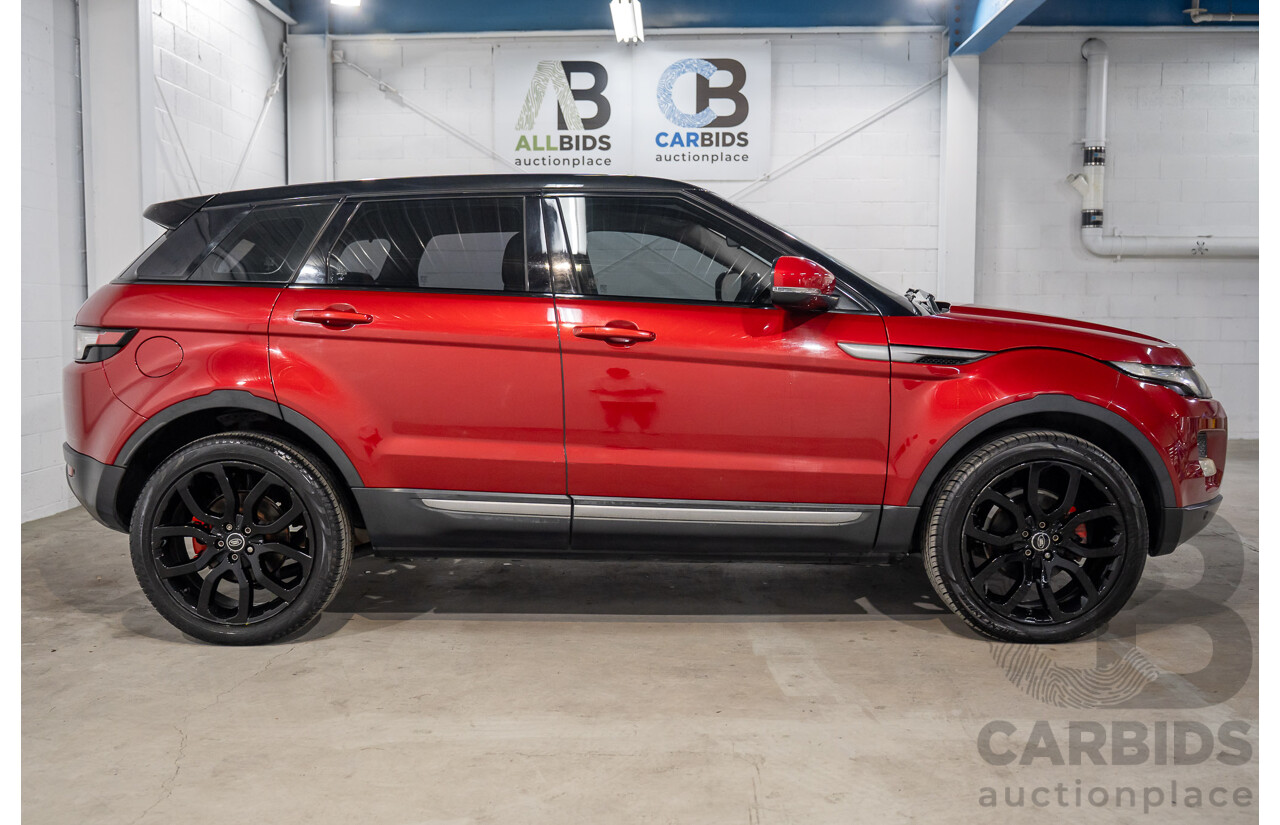 6/2013 Range Rover Evoque TD4 Pure LV MY13 5d Wagon Firenze Red Metallic/Santorini Black Roof Turbo Diesel 2.2L