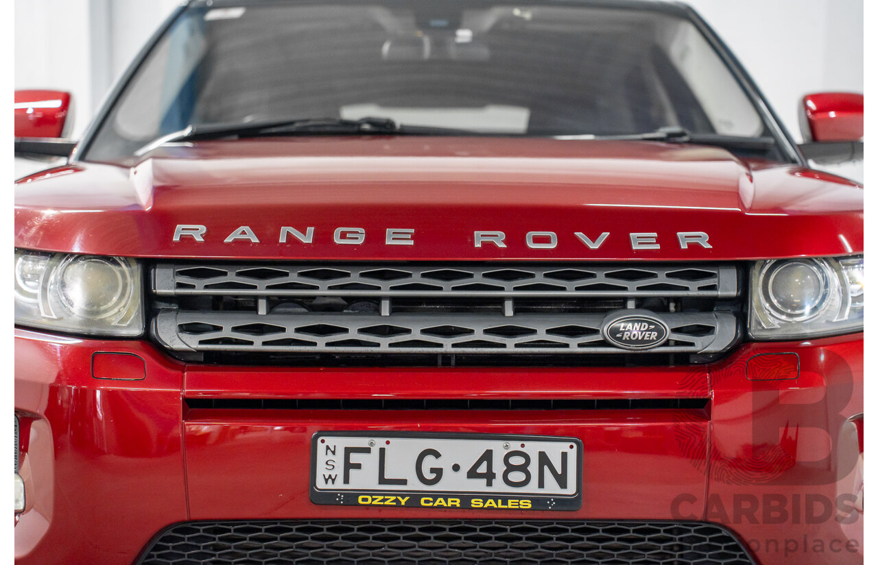 6/2013 Range Rover Evoque TD4 Pure LV MY13 5d Wagon Firenze Red Metallic/Santorini Black Roof Turbo Diesel 2.2L