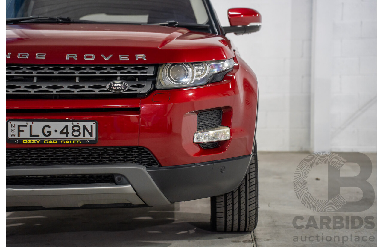 6/2013 Range Rover Evoque TD4 Pure LV MY13 5d Wagon Firenze Red Metallic/Santorini Black Roof Turbo Diesel 2.2L
