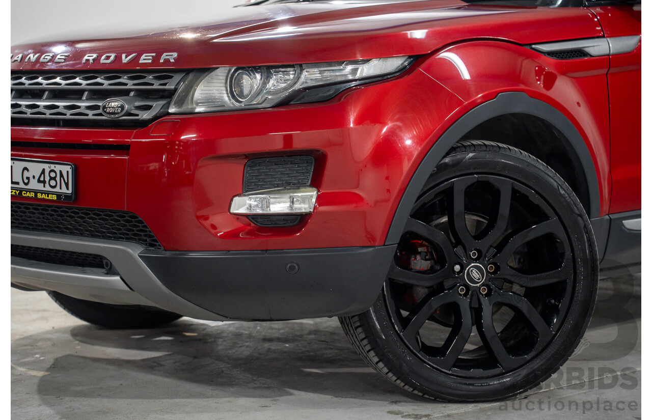 6/2013 Range Rover Evoque TD4 Pure LV MY13 5d Wagon Firenze Red Metallic/Santorini Black Roof Turbo Diesel 2.2L