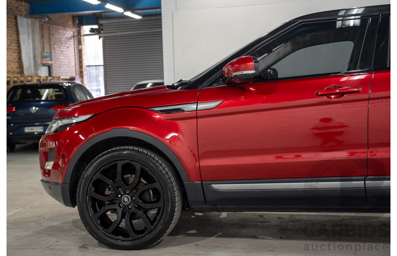 6/2013 Range Rover Evoque TD4 Pure LV MY13 5d Wagon Firenze Red Metallic/Santorini Black Roof Turbo Diesel 2.2L