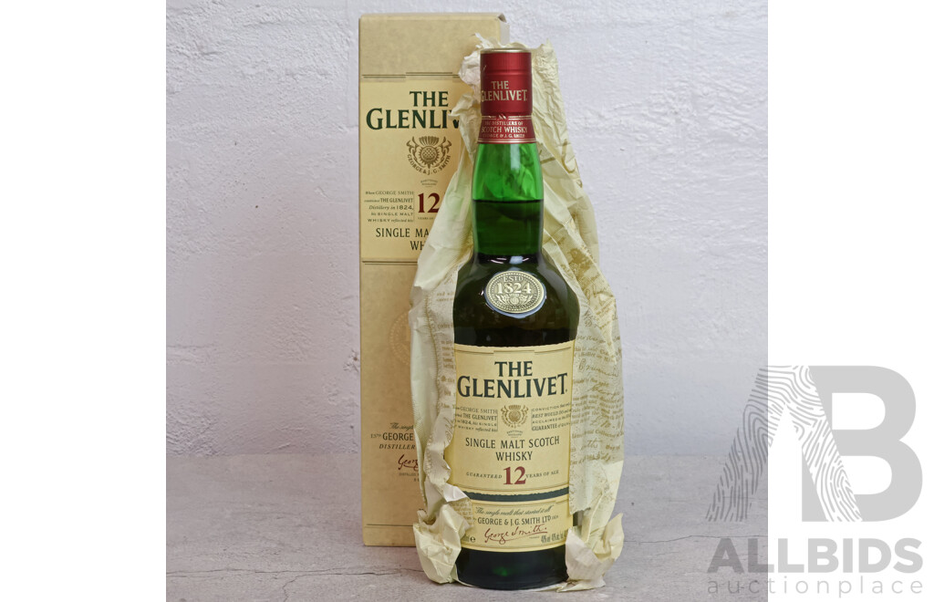 Boxed the Glenlivet Single Malt Scotch Whiskey