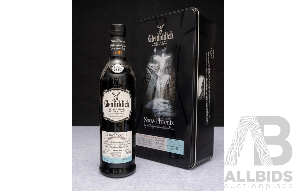 Glenfiddich Snow Phoenix Single Malt Scotch Whiskey in Presentation Box