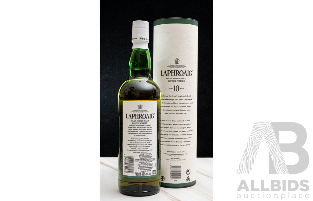 Laphroaig Islay Single Malt Scotch Whiskey In Presentation Tube