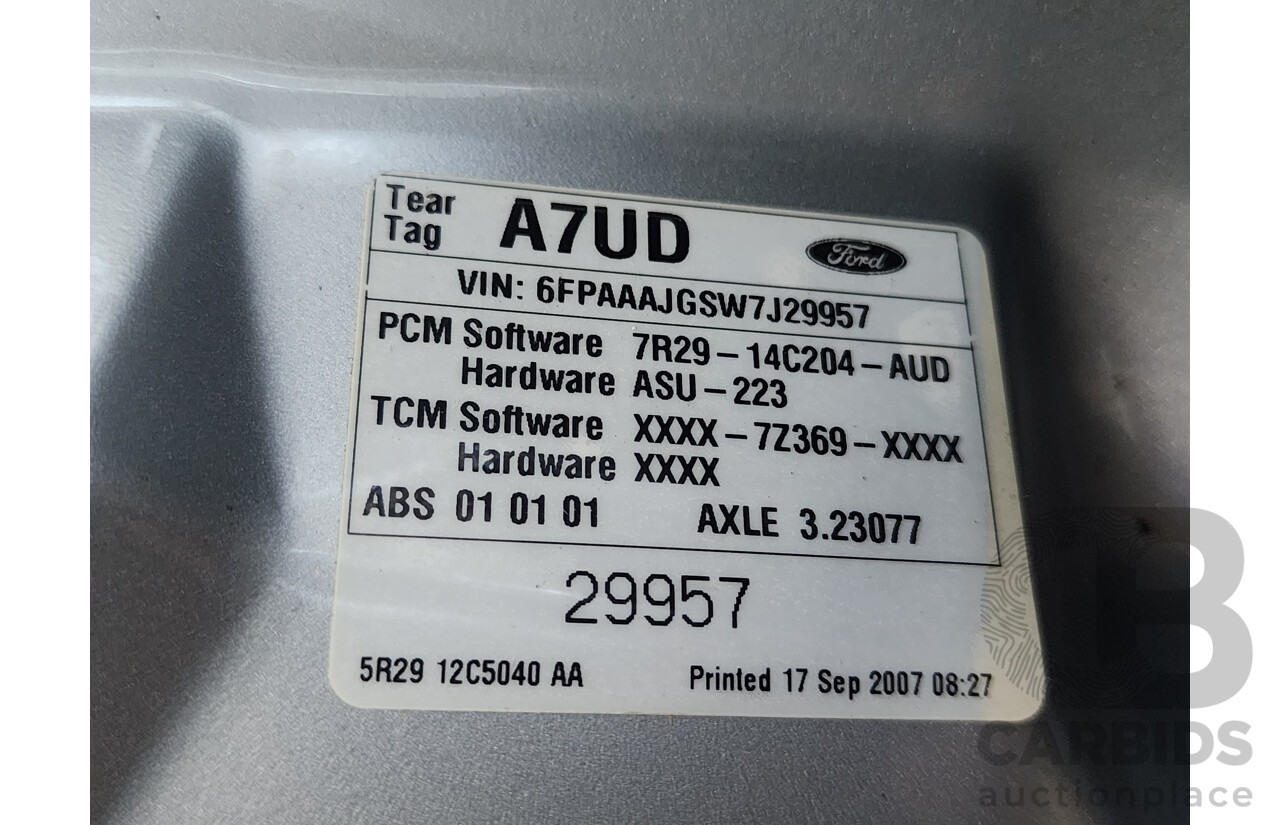 9/2007 Ford Falcon Futura (lpg) BF MKII 4d Sedan Silver Or Chrome 4.0L