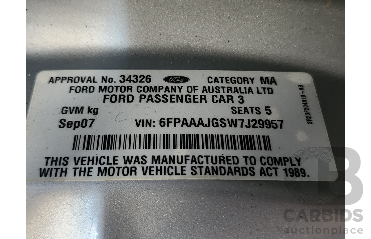 9/2007 Ford Falcon Futura (lpg) BF MKII 4d Sedan Silver Or Chrome 4.0L