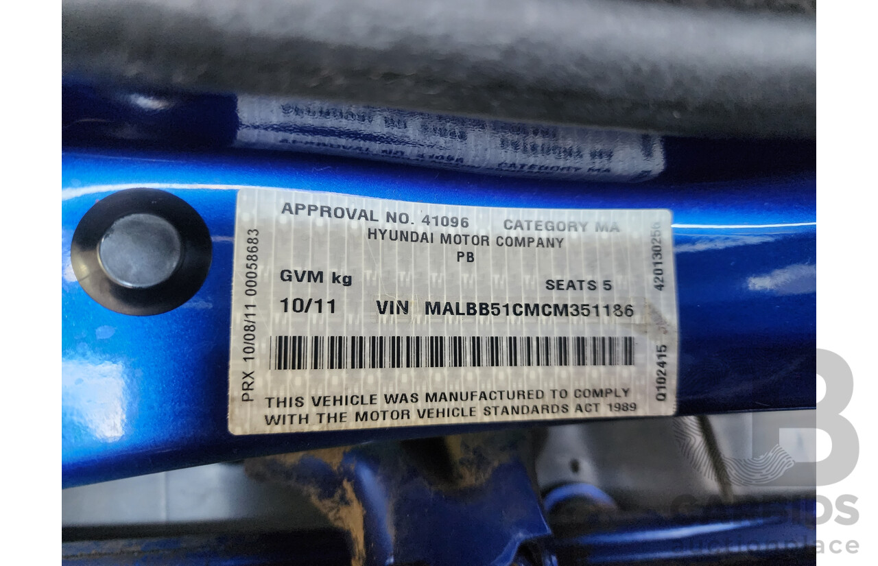 10/2011 Hyundai i20 Active PB MY11 5d Hatchback Blue 1.4L