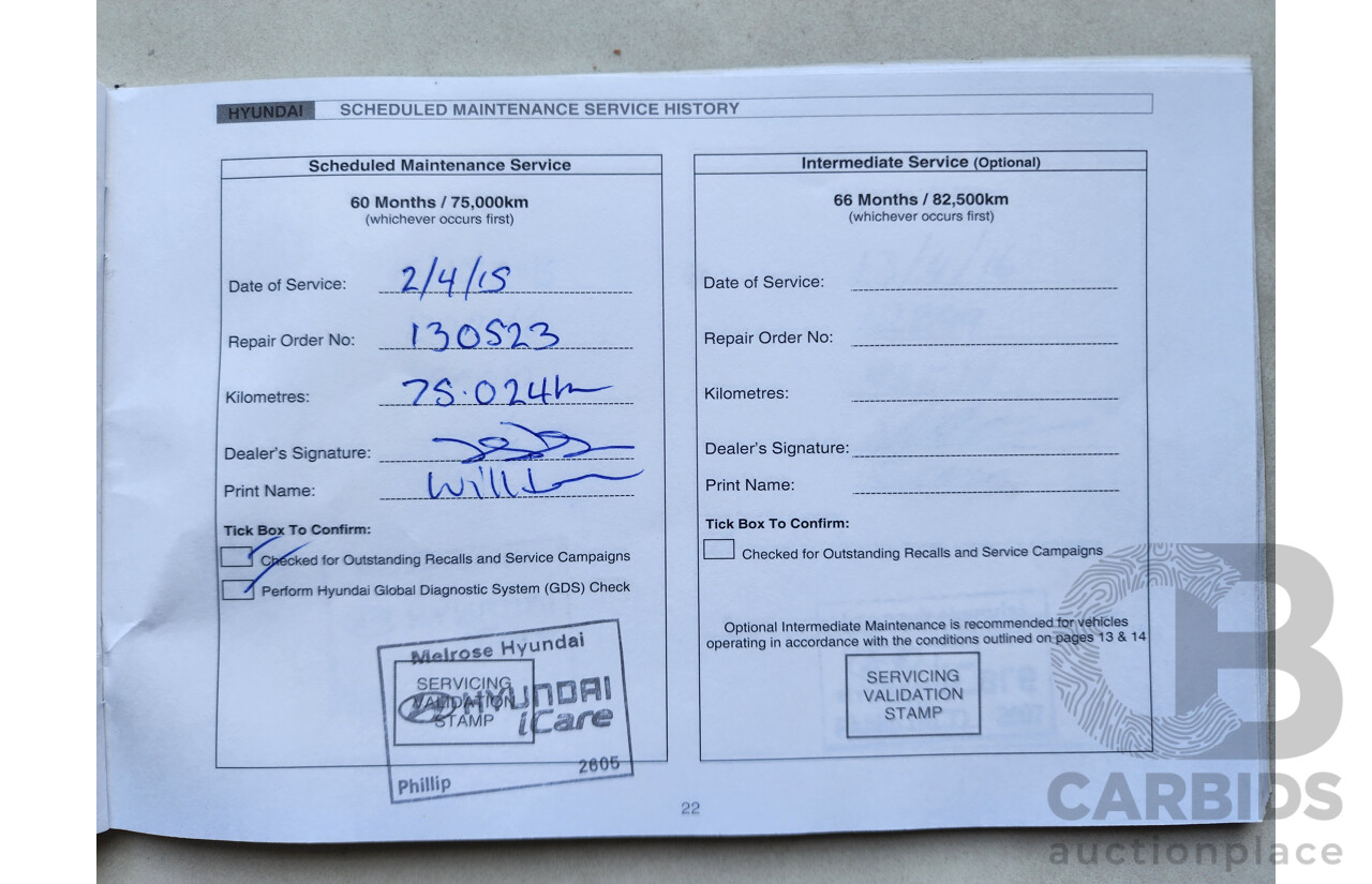 10/2011 Hyundai i20 Active PB MY11 5d Hatchback Blue 1.4L