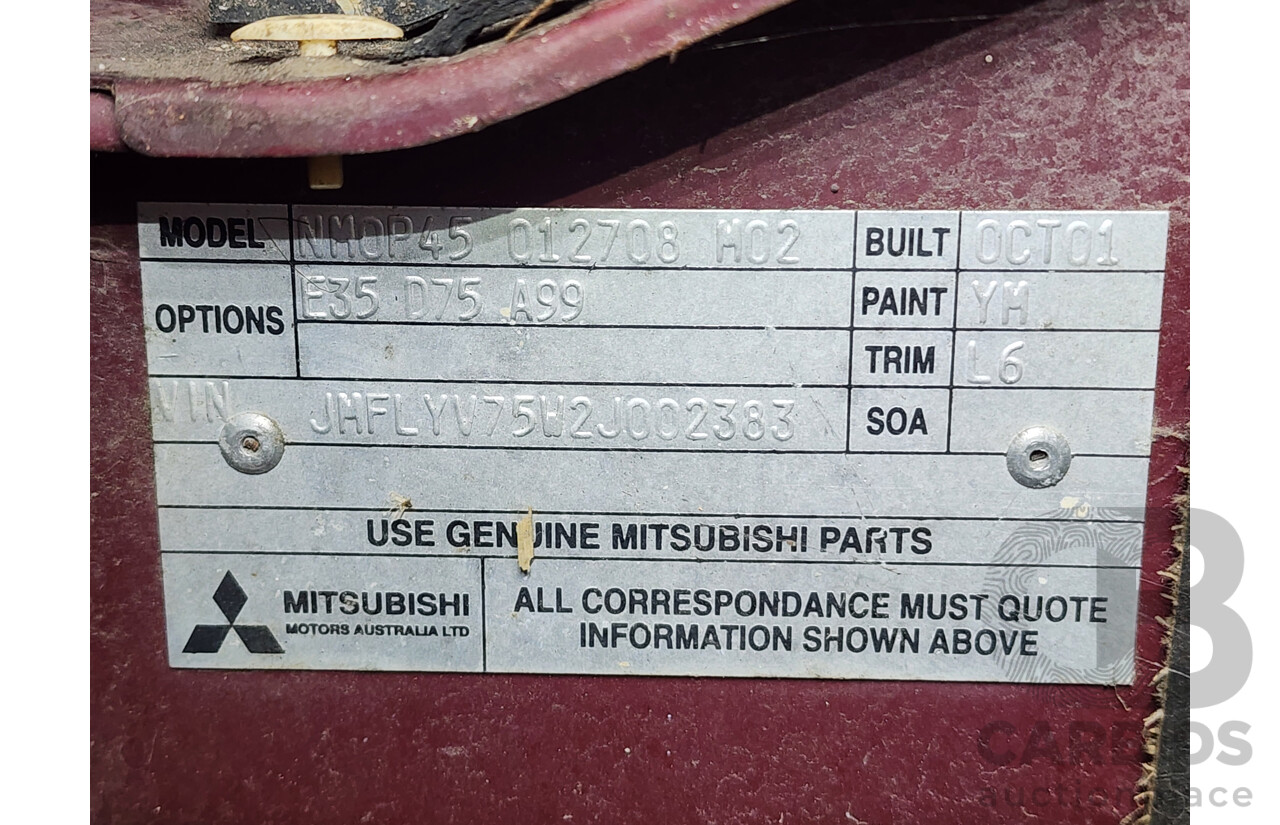 11/2001 Mitsubishi Pajero Exceed LWB (4x4) NM 4d Wagon Red 3.5L