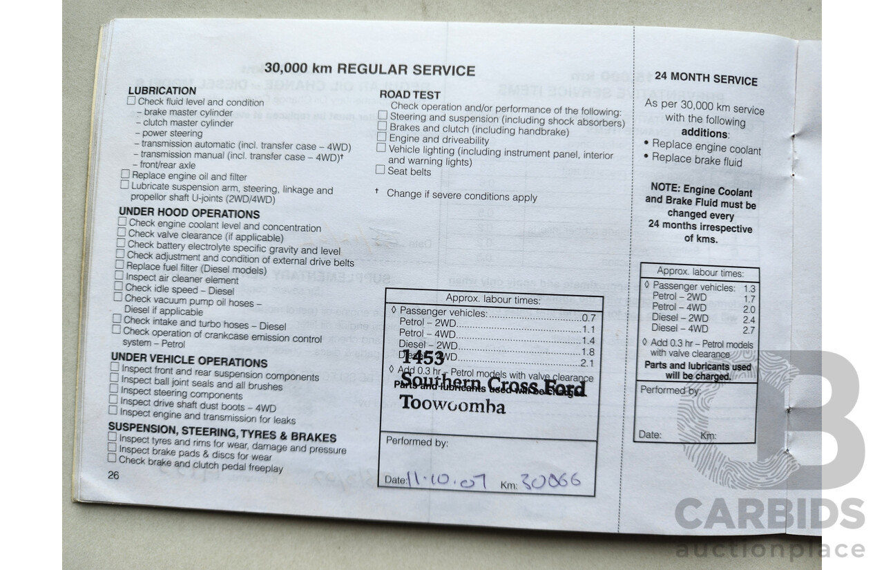 11/2001 Mitsubishi Pajero Exceed LWB (4x4) NM 4d Wagon Red 3.5L