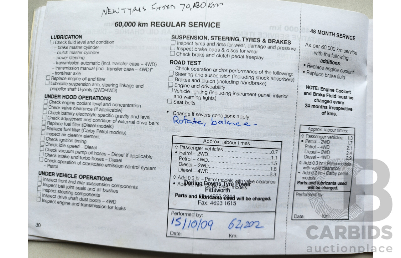 11/2001 Mitsubishi Pajero Exceed LWB (4x4) NM 4d Wagon Red 3.5L