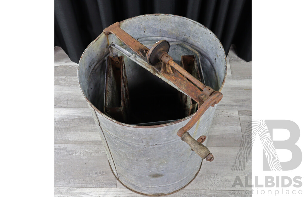Vintage Galvanized Hand Cranked Separator