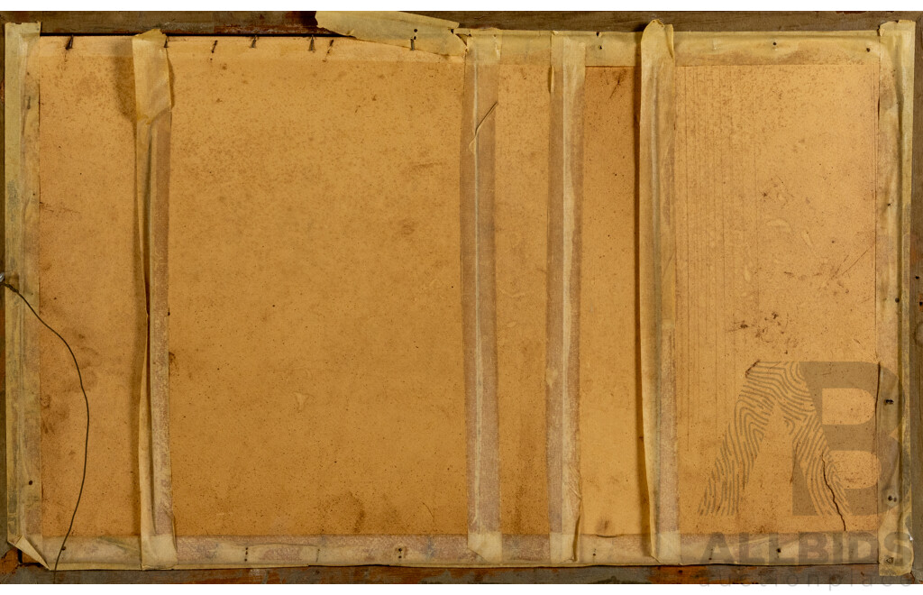 V. Deschamps (French, Early 20th Century), Early Morning Venice, Wonderful Antique Watercolour, 44 x 70 cm (frame)