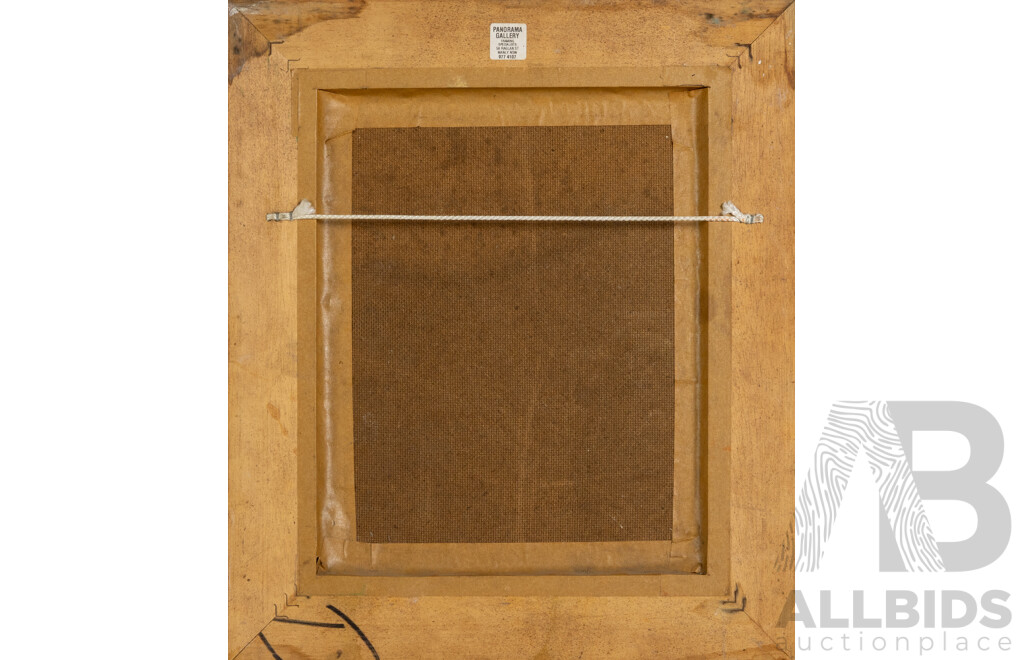 William Easter, (20th Century, Australian, Working c1970-80s), Portrait - Marc Chagall (1980), Wonderful Original Oil on Masonite, 35 x 30 cm (frame)