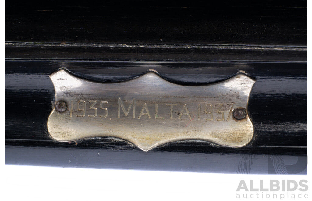 Vintage .800 Silver Detailed Ship Model with Moveable Rudder, on Wooden Stand