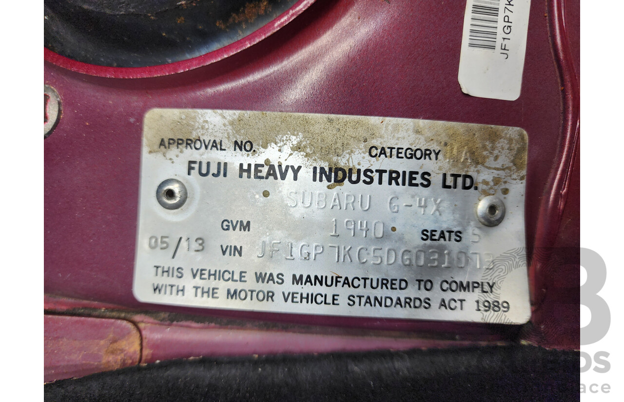 5/2013 Subaru XV 2.0i-S MY13 4d Wagon Red 2.0L